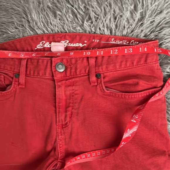 NWOT LL Bean red jeans skinny - Picture 6 of 8